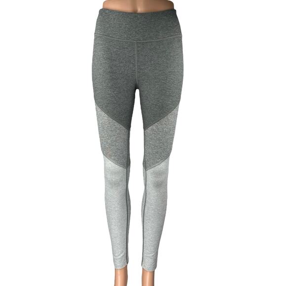 Outdoor Voices Gray Colorblock Skinny Mid Rise Athletic Workout Leggings Pants S - Picture 1 of 4